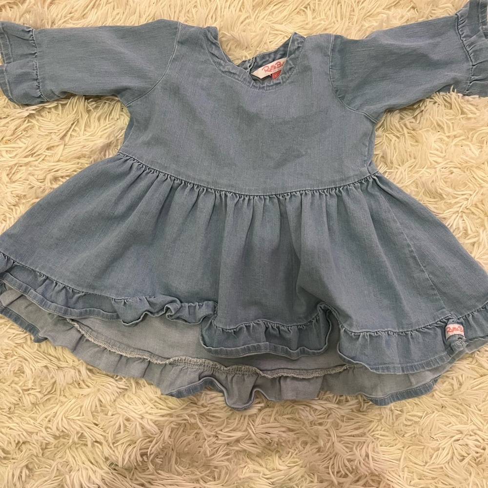 Ruffle Butts Blue Baby Dress
